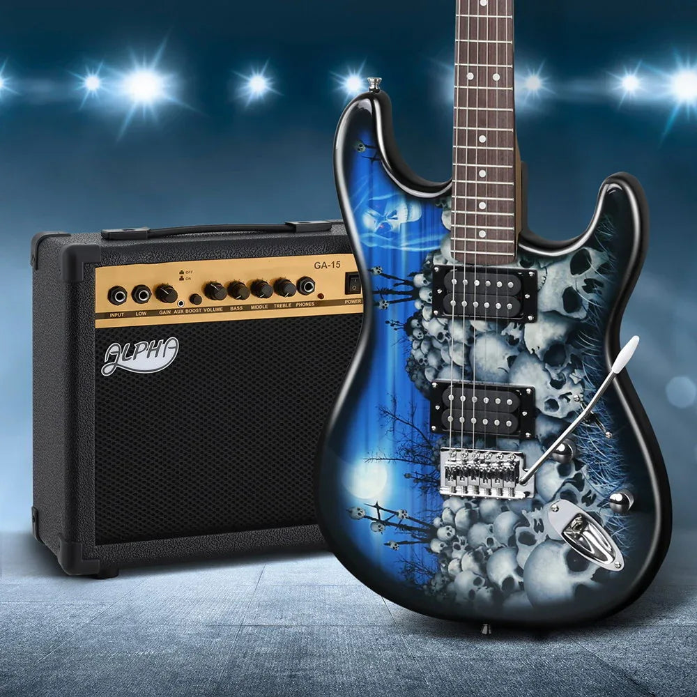 Alpha Electric Guitar Music String Instrument 20W Amplifier - Mekamart Australia