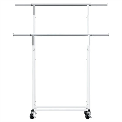 Artiss Clothes Rack Double Rod Airer Rail Coat Stand Adjustable Hanger - Mekamart Australia