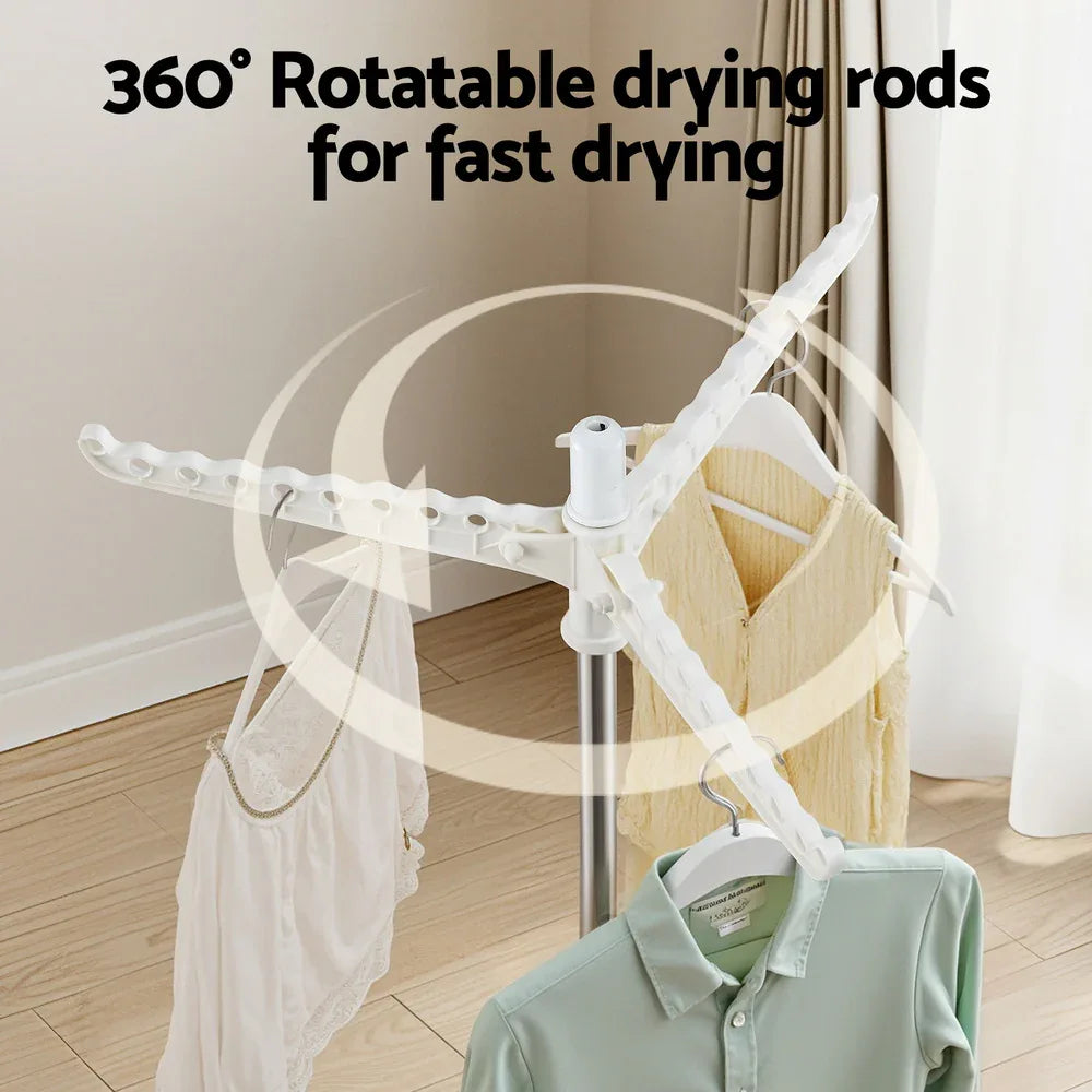 Artiss Clothes Rack Airer Rotatable Hanger Foldable 163cm - Mekamart Australia