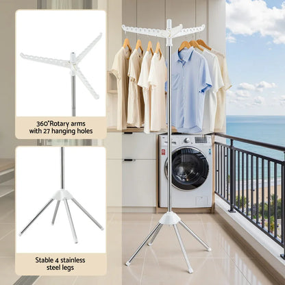 Artiss Clothes Rack Airer Rotatable Hanger Foldable 163cm - Mekamart Australia