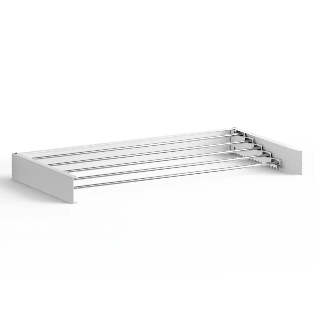 Artiss Clothes Rack Wall Mounted Airer Foldable White - Mekamart Australia