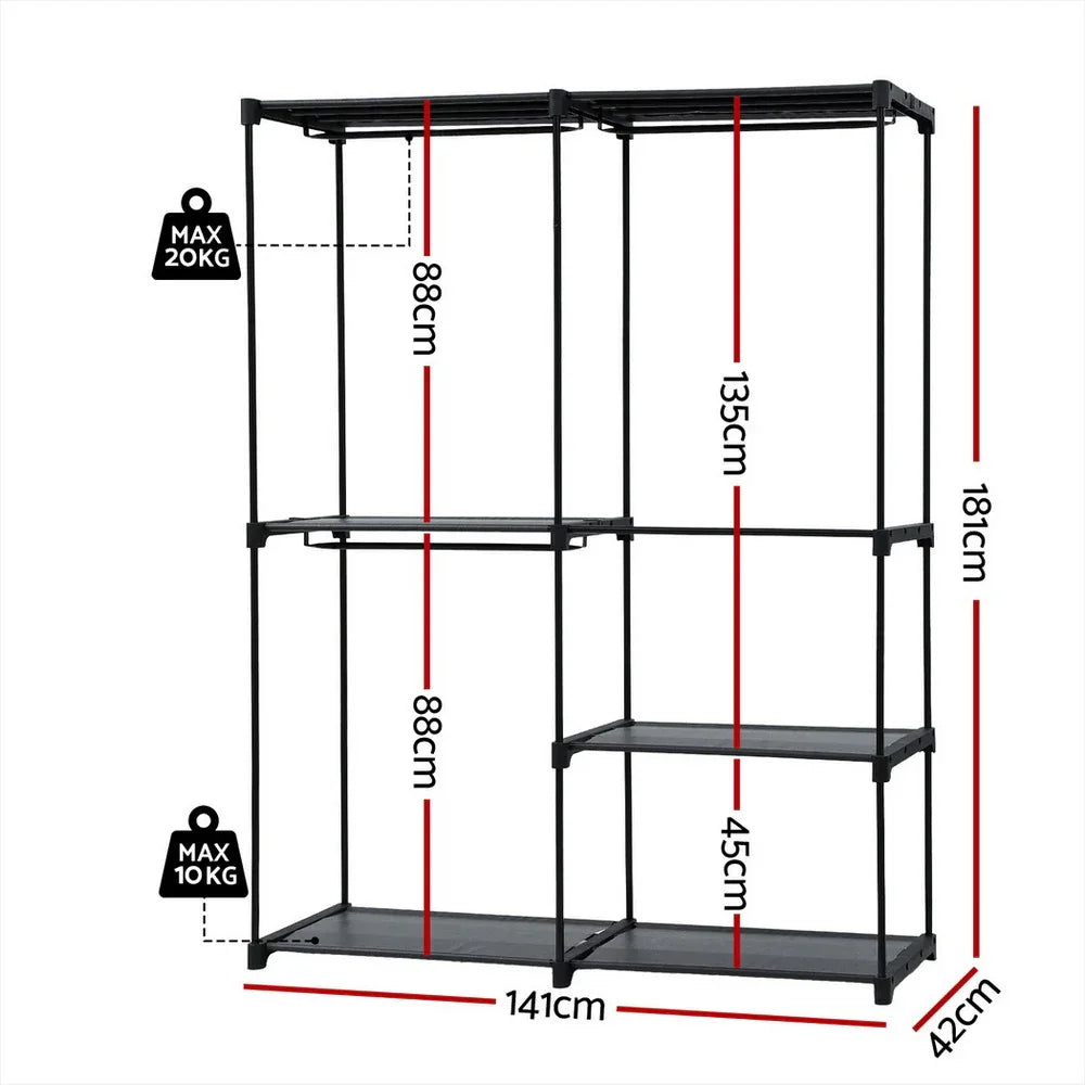 Artiss Wardrobe Clothes Rack Closet 181cm - Mekamart Australia
