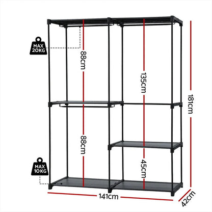 Artiss Wardrobe Clothes Rack Closet 181cm - Mekamart Australia