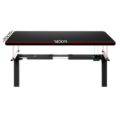 Artiss Standing Desk Motorised Black 140CM - Mekamart Australia