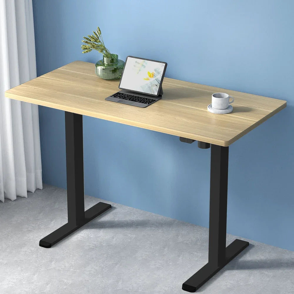 Artiss Standing Desk Motorised White Oak 120CM - Mekamart Australia