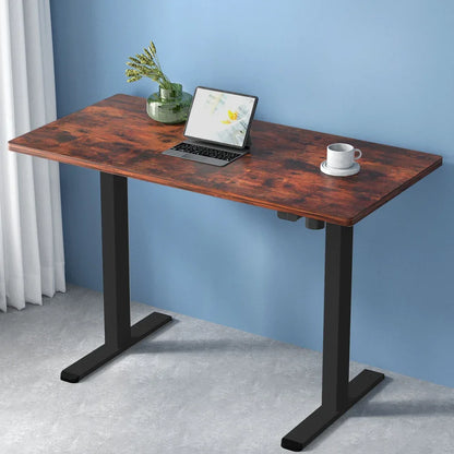Artiss Standing Desk Motorised Rustic Brown 120CM - Mekamart Australia