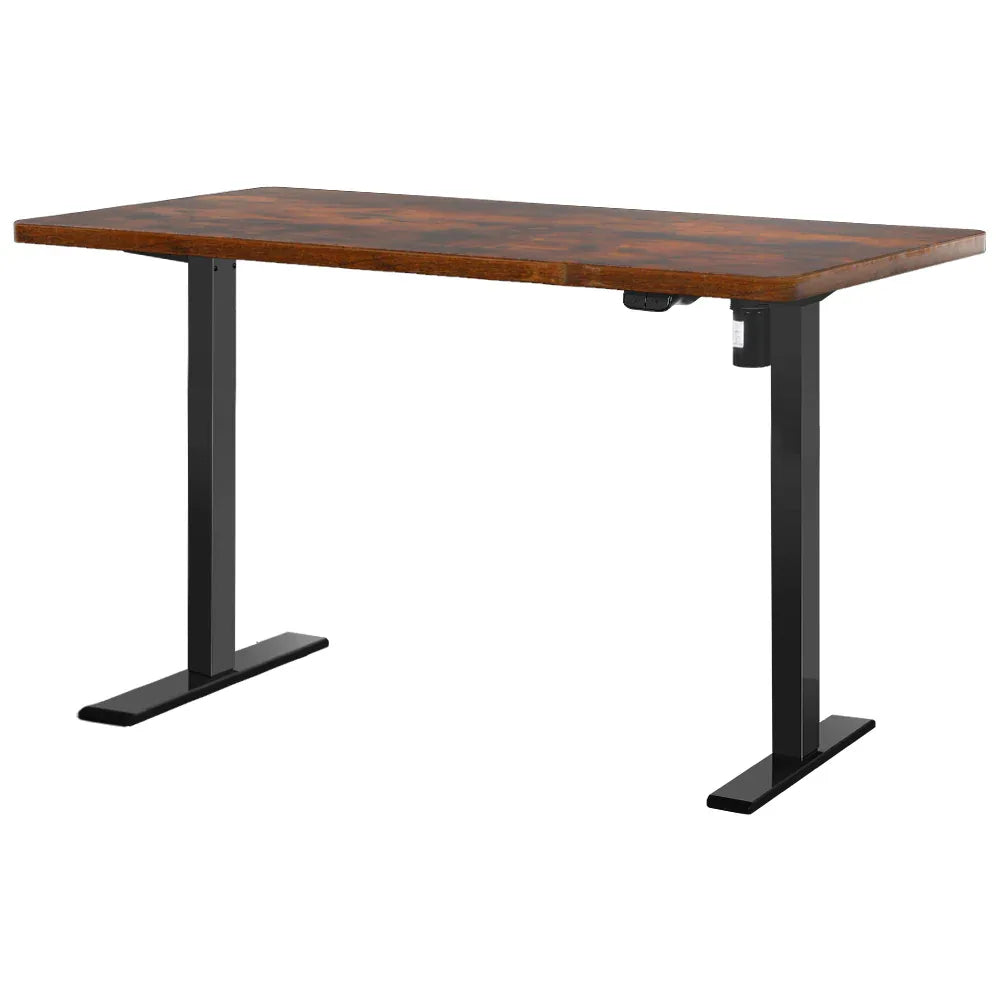 Artiss Standing Desk Motorised Rustic Brown 140CM - Mekamart Australia