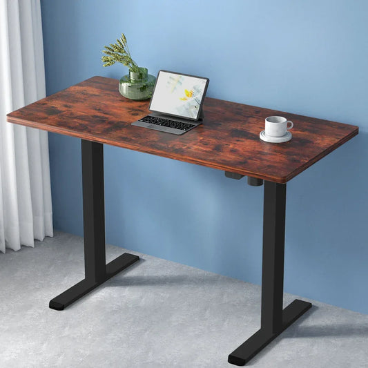 Artiss Standing Desk Motorised Rustic Brown 140CM - Mekamart Australia