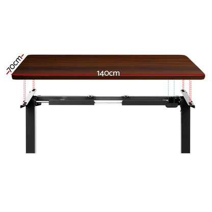 Artiss Standing Desk Motorised Walnut 140CM - Mekamart Australia