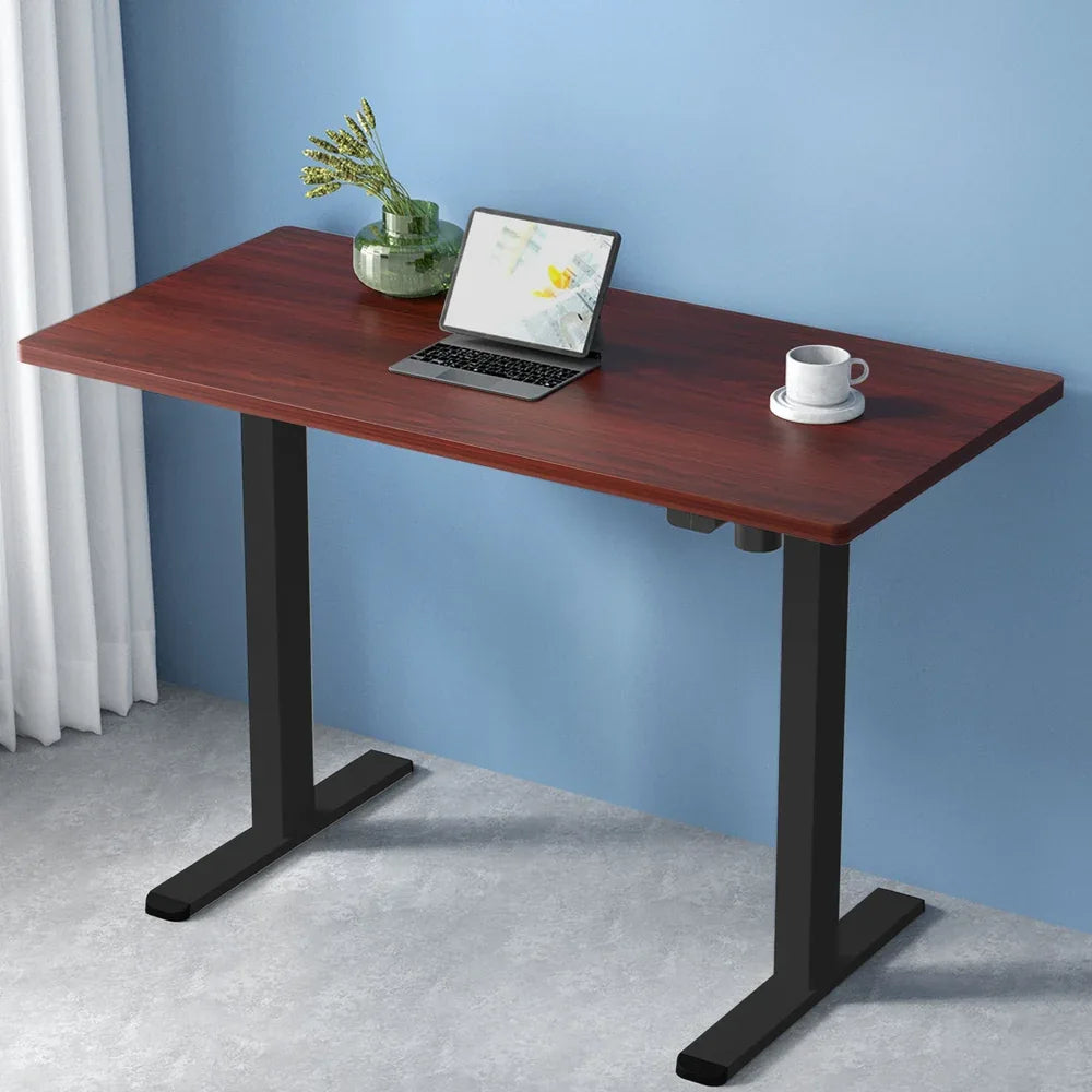 Artiss Standing Desk Motorised Walnut 140CM - Mekamart Australia