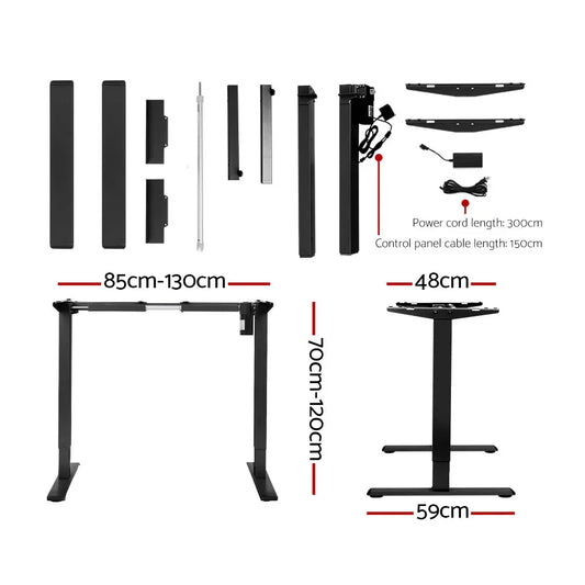 Artiss Standing Desk Motorised White 140CM - Mekamart Australia