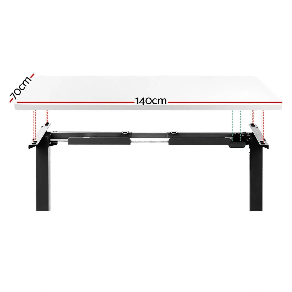 Artiss Standing Desk Motorised White 140CM - Mekamart Australia