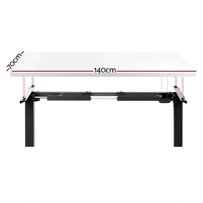 Artiss Standing Desk Motorised White 140CM - Mekamart Australia