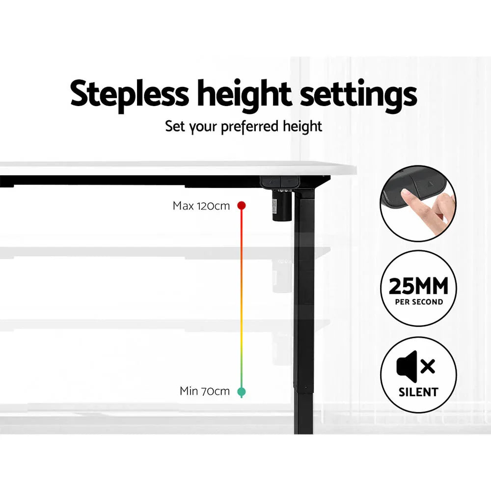 Artiss Standing Desk Motorised White 140CM - Mekamart Australia