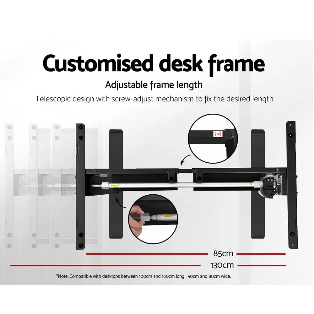 Artiss Standing Desk Motorised White 140CM - Mekamart Australia