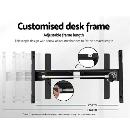 Artiss Standing Desk Motorised White 140CM - Mekamart Australia