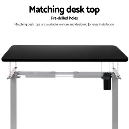 Artiss Electric Standing Desk Frame Only Height Adjustable 70KG Load Grey - Mekamart Australia