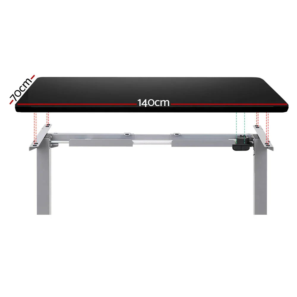 Artiss Standing Desk Motorised 140CM Black - Mekamart Australia