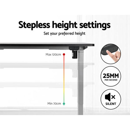 Artiss Standing Desk Motorised 140CM Black - Mekamart Australia