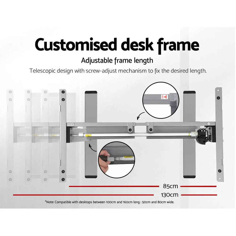 Artiss Standing Desk Motorised 140CM Black - Mekamart Australia