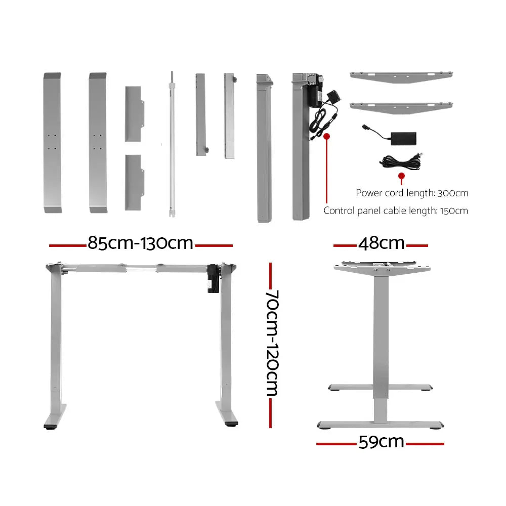 Artiss Standing Desk Motorised 120CM White Oak - Mekamart Australia
