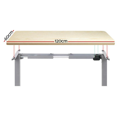 Artiss Standing Desk Motorised 120CM White Oak - Mekamart Australia