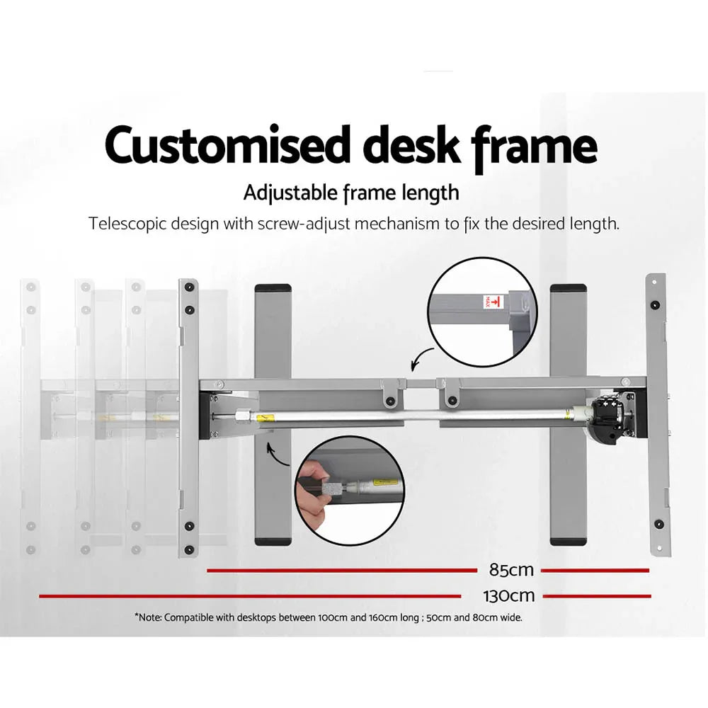 Artiss Standing Desk Motorised 120CM White Oak - Mekamart Australia