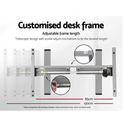Artiss Standing Desk Motorised 120CM White Oak - Mekamart Australia