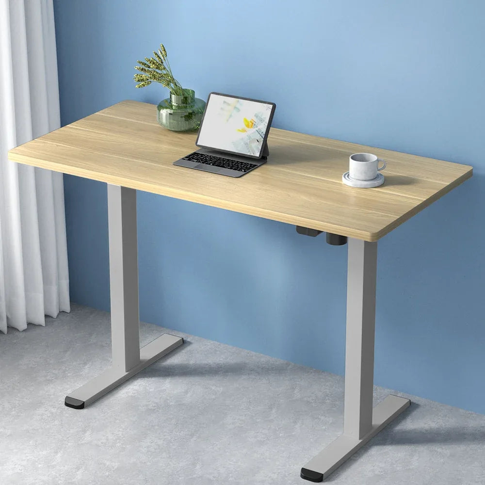 Artiss Standing Desk Motorised 120CM White Oak - Mekamart Australia