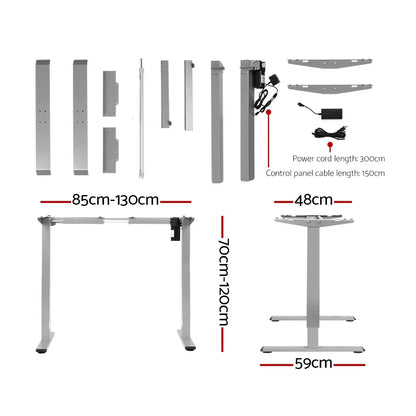 Artiss Standing Desk Motorised 140CM White Oak - Mekamart Australia