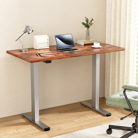 Artiss Standing Desk Motorised 140CM Rustic Brown - Mekamart Australia
