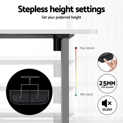 Artiss Standing Desk Motorised 140CM White - Mekamart Australia