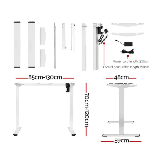 Artiss Standing Desk Motorised Sit Stand Desks Black 140CM - Mekamart Australia