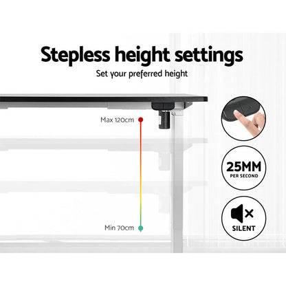 Artiss Standing Desk Motorised Sit Stand Desks Black 140CM - Mekamart Australia