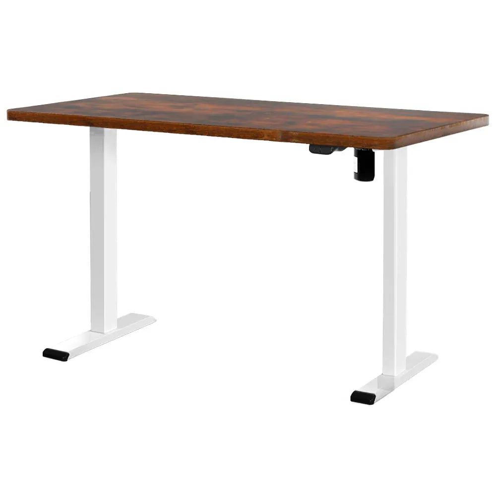 Artiss Standing Desk Motorised Sit Stand Desks Rustic Brown 120CM - Mekamart Australia