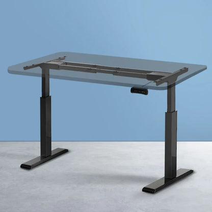 Artiss Standing Desk Frame Only Dual Motor Motorised Black - Mekamart Australia