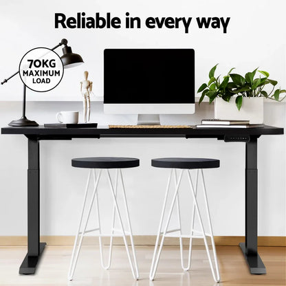 Artiss Standing Desk Motorised Dual Motor Black 140CM - Mekamart Australia
