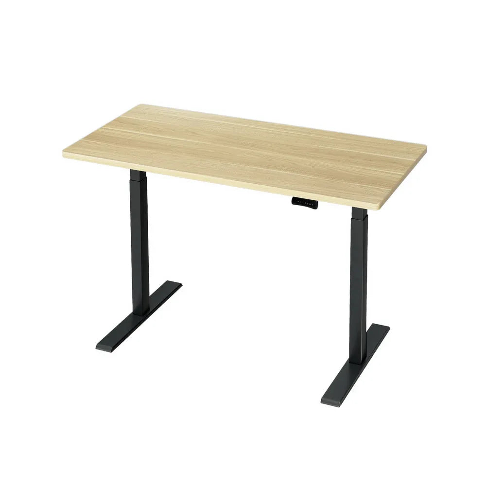 Artiss Standing Desk Motorised Dual Motor Oak 120CM - Mekamart Australia