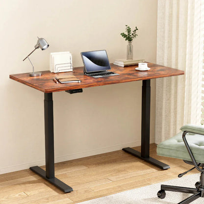 Artiss Standing Desk Motorised Dual Motor Rustic Brwon 120CM - Mekamart Australia