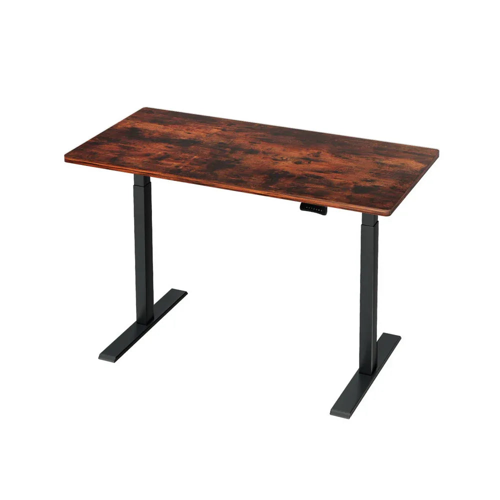 Artiss Standing Desk Motorised Dual Motor Rustic Brwon 120CM - Mekamart Australia