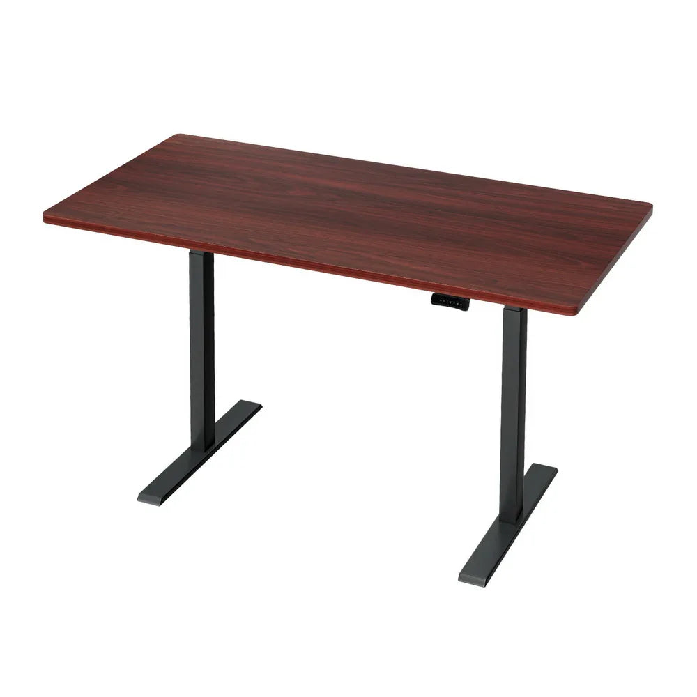 Artiss Standing Desk Motorised Dual Motor Walnut 140CM - Mekamart Australia