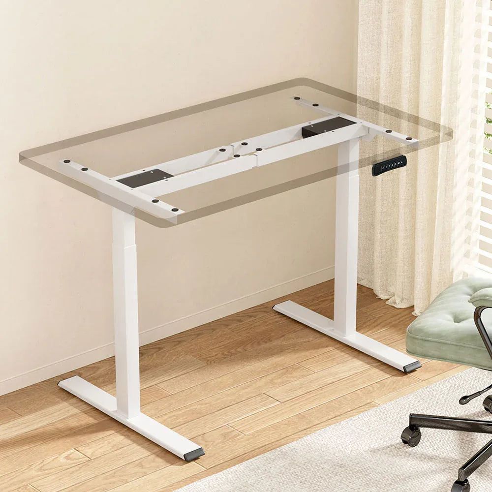 Artiss Standing Desk Frame Only Dual Motor Motorised White - Mekamart Australia