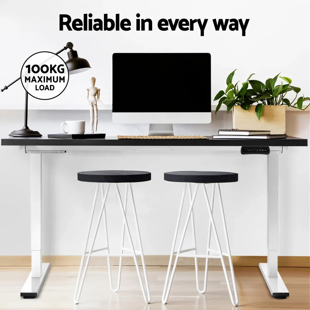 Artiss Standing Desk Motorised Dual Motor 140CM Black - Mekamart Australia