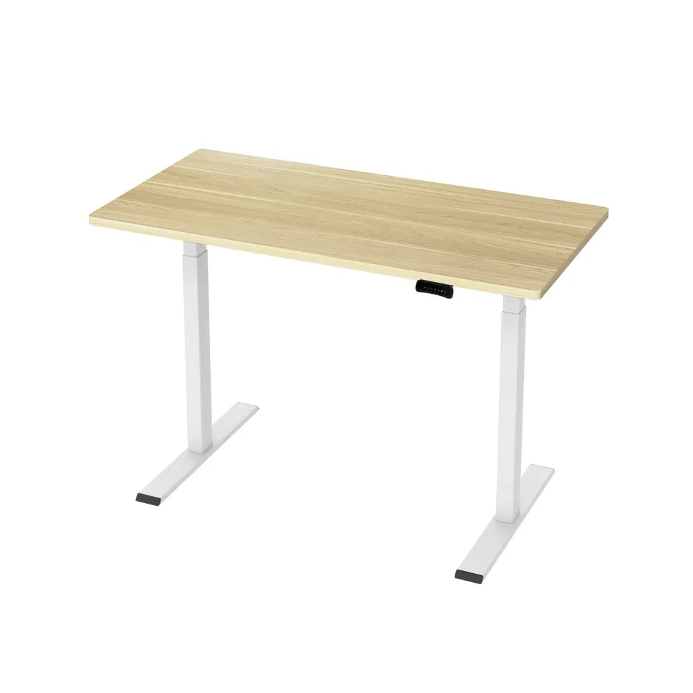 Artiss Standing Desk Motorised Dual Motor 120CM White Oak - Mekamart Australia