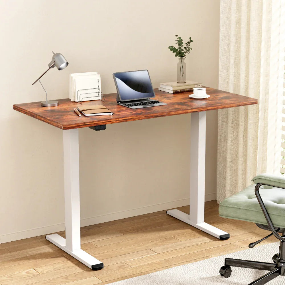 Artiss Standing Desk Motorised Dual Motor 120CM Rustic Brwon - Mekamart Australia