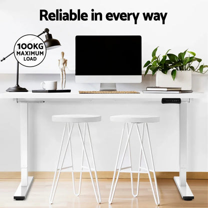 Artiss Standing Desk Motorised Dual Motor 140CM White - Mekamart Australia