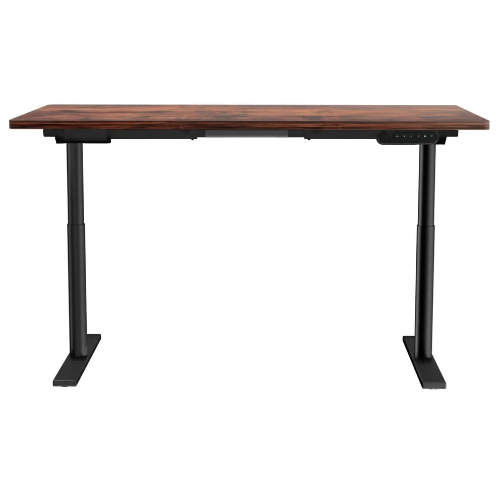 Artiss Standing Desk Motorised Electric Dual Motor Rustic Brown 140CM - Mekamart Australia