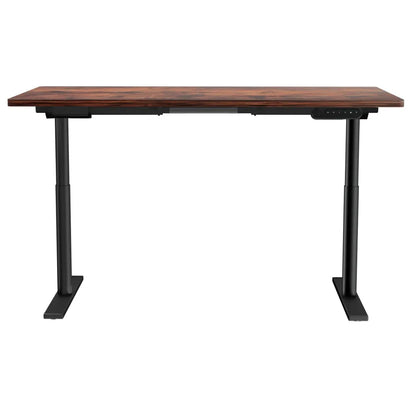 Artiss Standing Desk Motorised Electric Dual Motor Rustic Brown 140CM - Mekamart Australia
