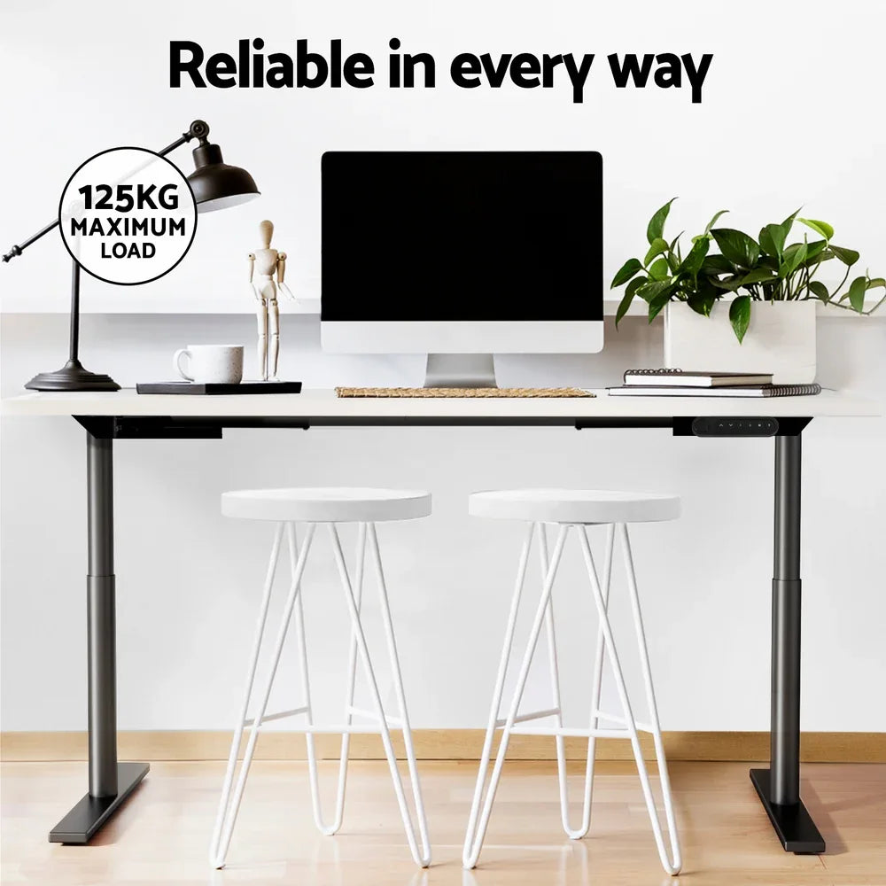 Artiss Standing Desk Motorised Electric Dual Motor White 140CM - Mekamart Australia