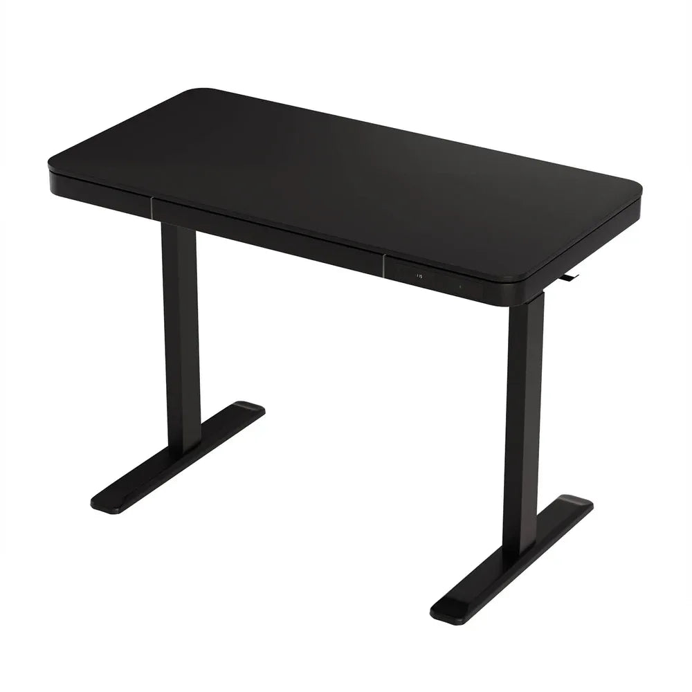 Artiss Standing Desk Motorised Electric Motor Drawer 120CM Black - Mekamart Australia